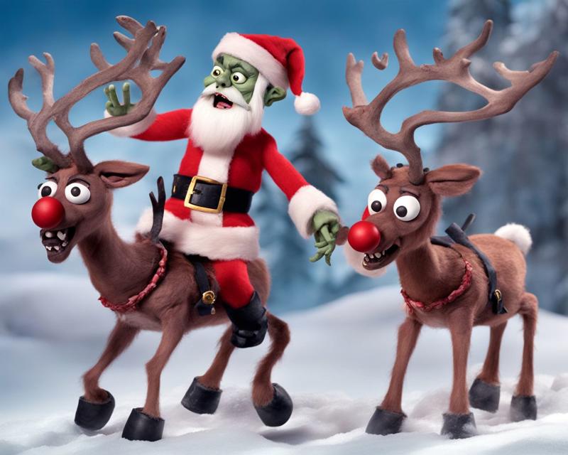 00094-20231127214145-7779-Zombie Santa riding with a demon reindeer ClaymationX-before-highres-fix.jpg